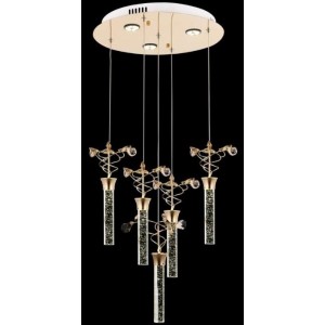 METAL LED and BUBBLE GLASS CHANDELIER 40 CM DIAMETER LOAD: 100 CM